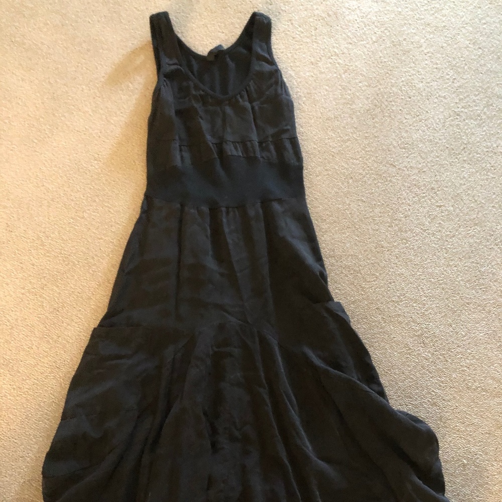 ONZ Brand - Asymmetrical Midi Black Dress